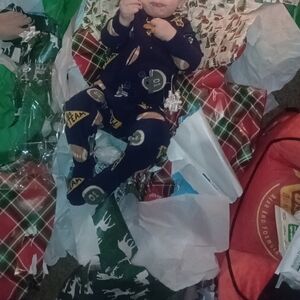 Carter's Navy and Orange Kids Pajama Set